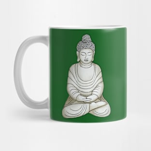 Meditating Buddha in the Garden Mug